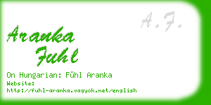 aranka fuhl business card